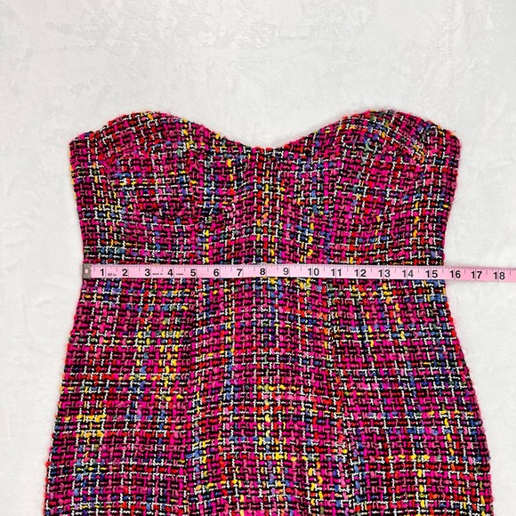 Blue Blush Manhattan Magic Tweed Strapless Dress Size Large NWT - Picture 11 of 13